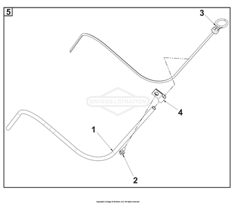 Engine Group - Dipstick And Tube Diagram and Parts List for 076650-02  Briggs and Stratton Generator